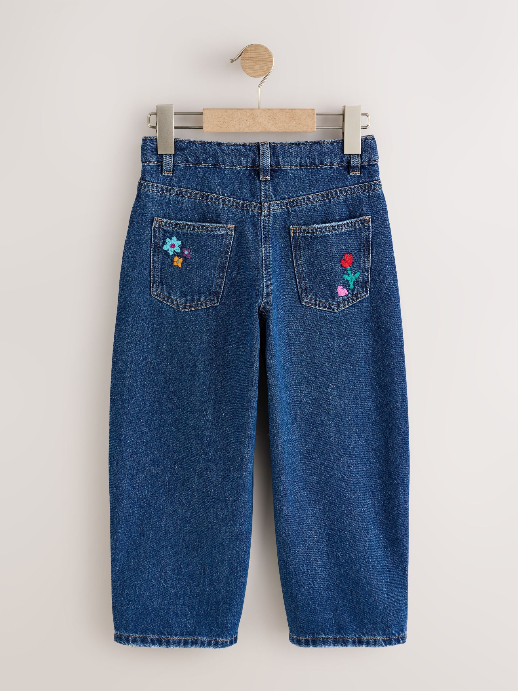 Dsiney Kidz - Floral Embroidery Barrel Jeans (3-16yrs) image 6