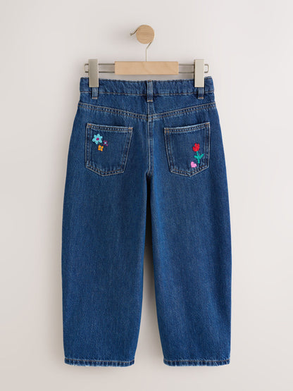 Dsiney Kidz - Floral Embroidery Barrel Jeans (3-16yrs) image 6