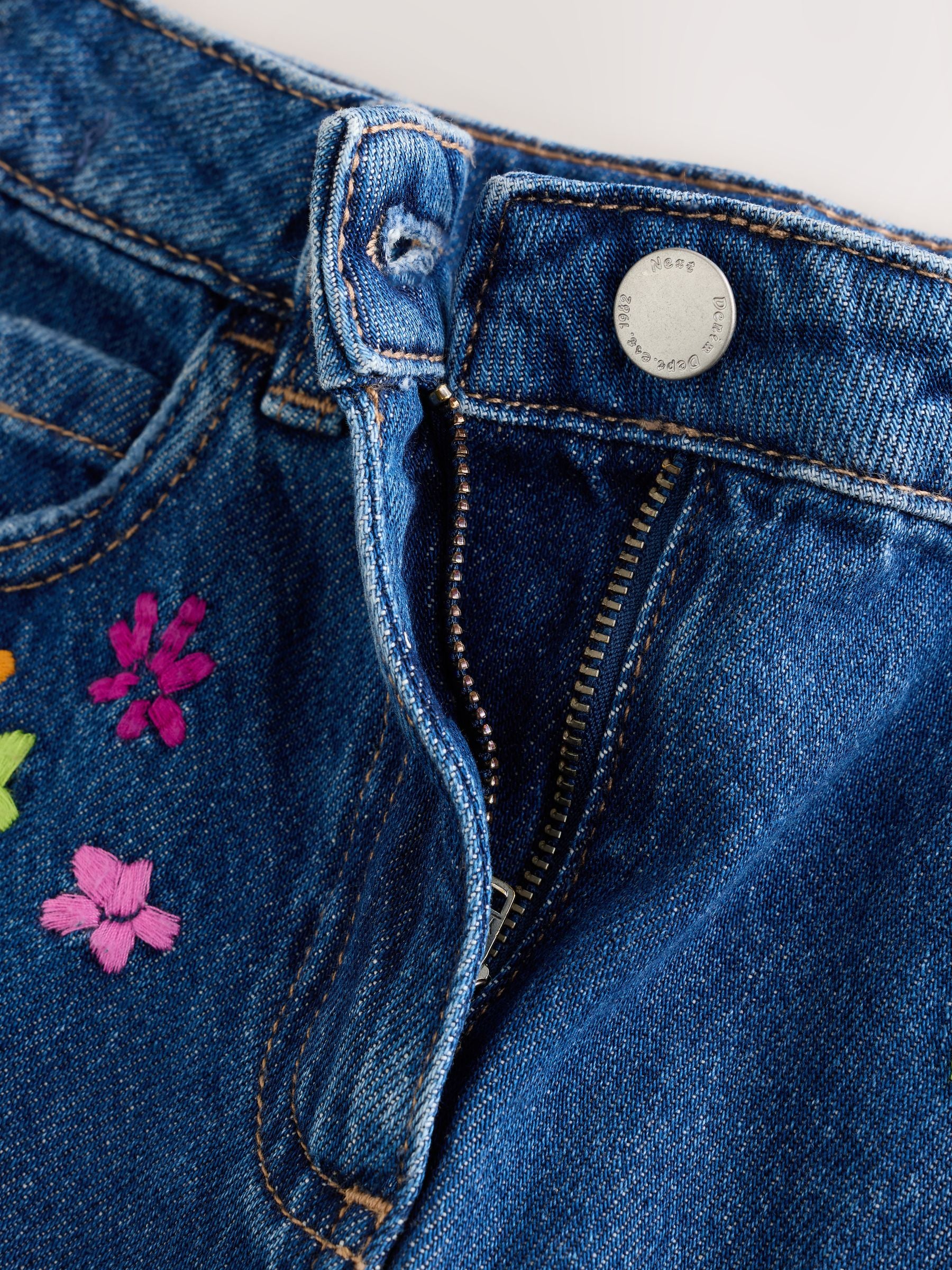 Dsiney Kidz - Floral Embroidery Barrel Jeans (3-16yrs) image 7