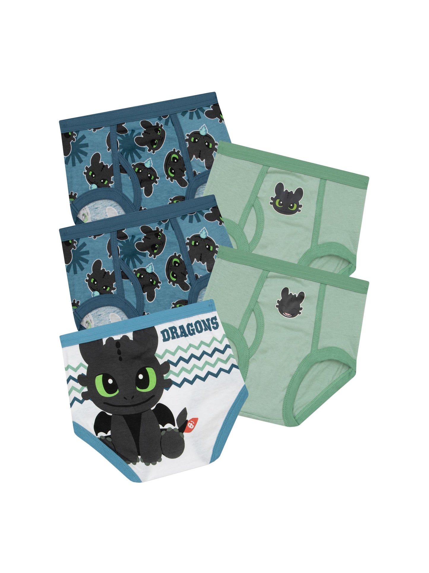 Dsiney Kidz - Character Green How To Train Your Dragon Boys underwear (5 Pack) image 1