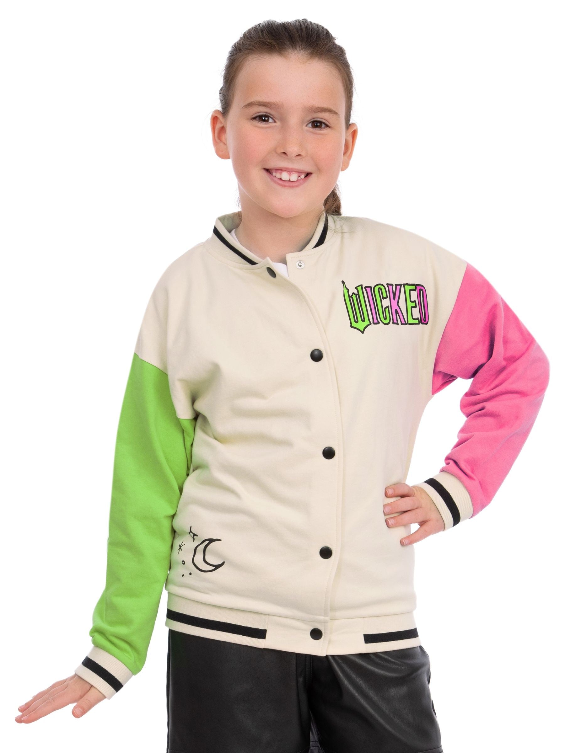 Dsiney Kidz - Character Cream Wicked Glinda And Elphaba Bomber Jacket image 2