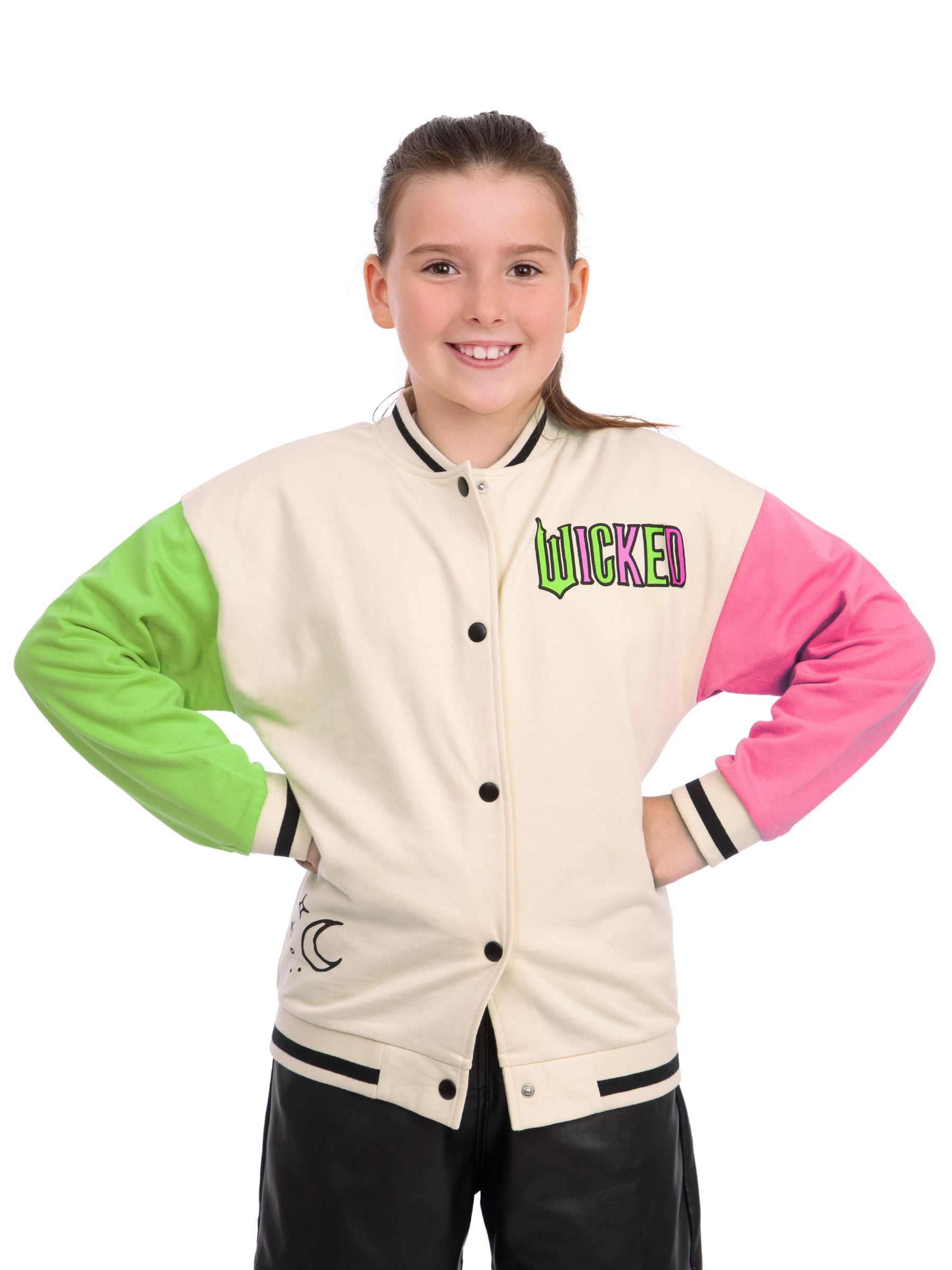 Dsiney Kidz - Character Cream Wicked Glinda And Elphaba Bomber Jacket image 3