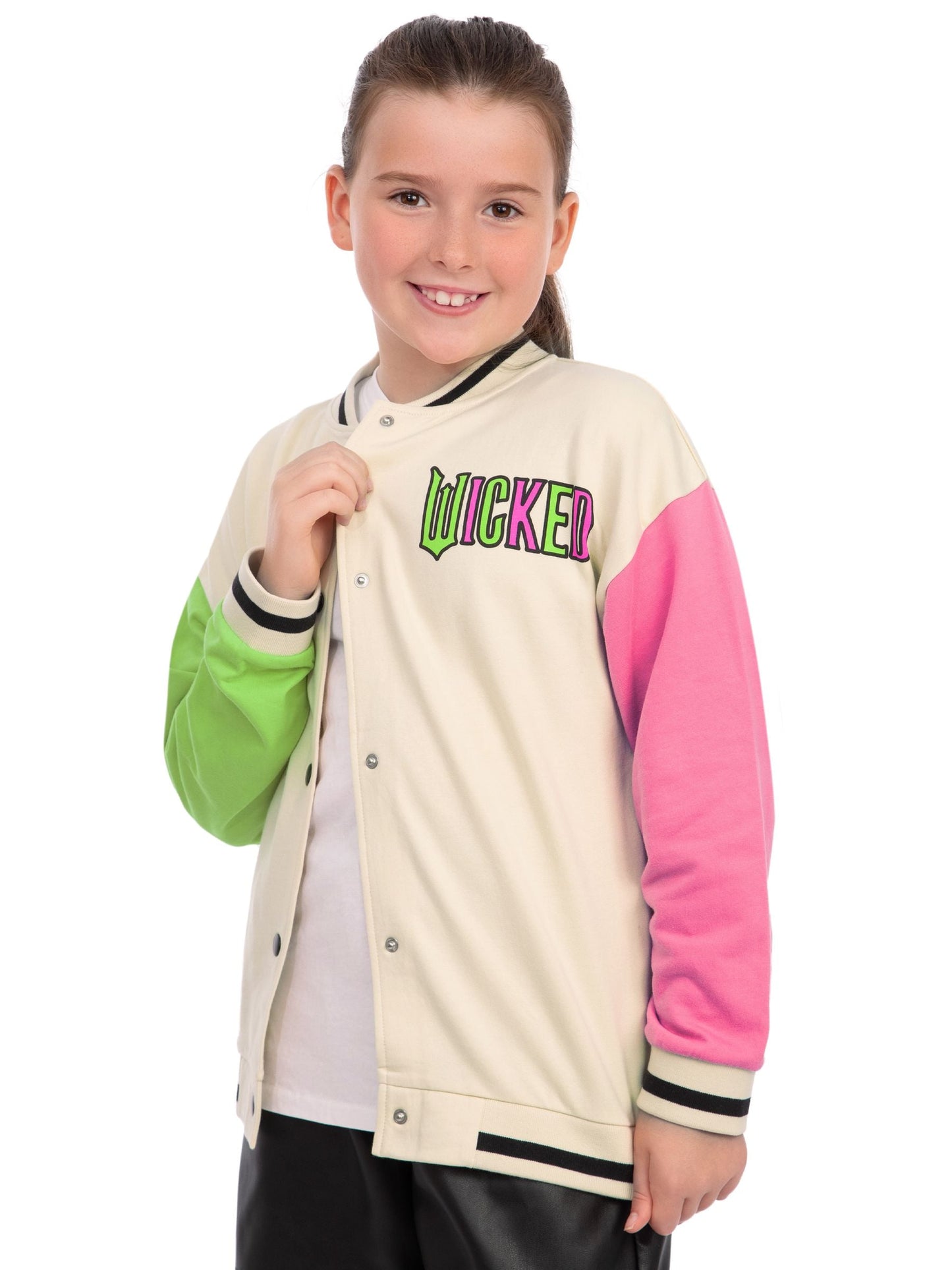 Dsiney Kidz - Character Cream Wicked Glinda And Elphaba Bomber Jacket image 4