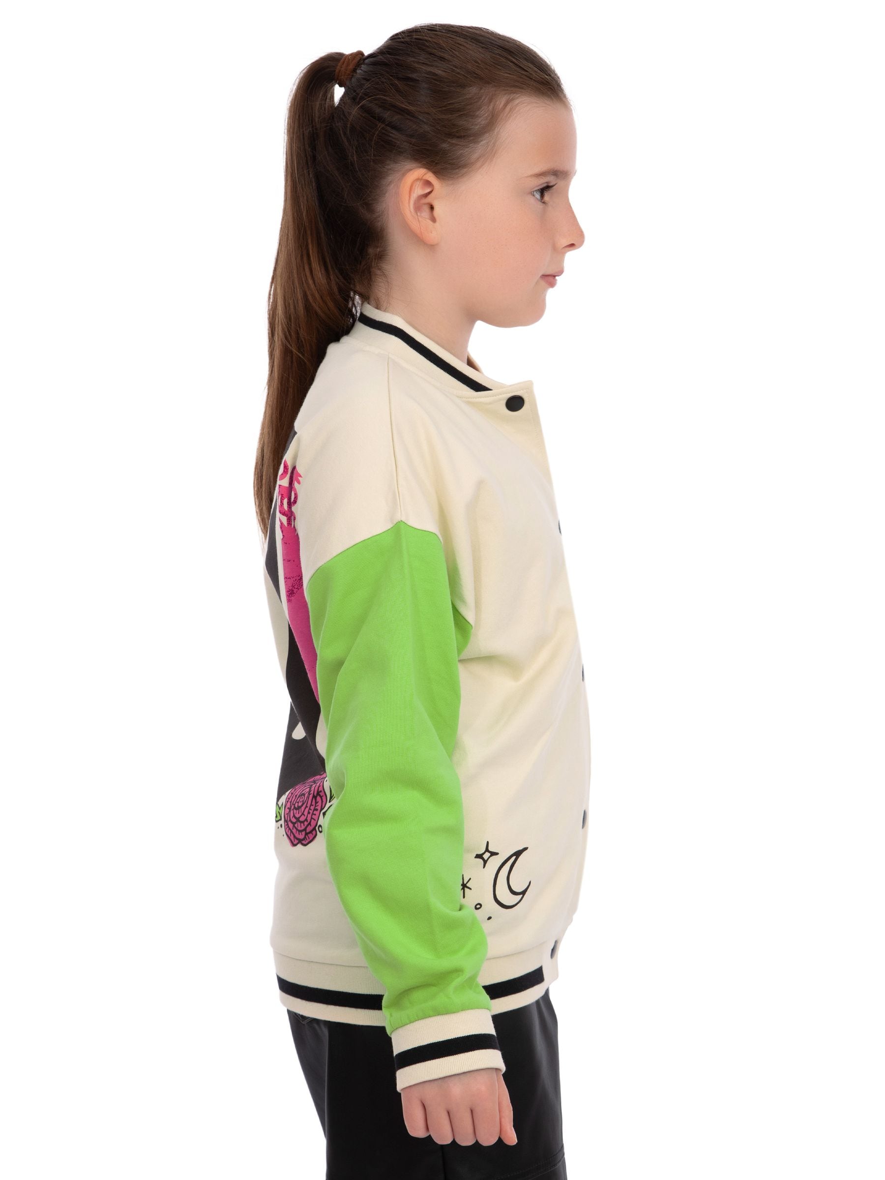 Dsiney Kidz - Character Cream Wicked Glinda And Elphaba Bomber Jacket image 5