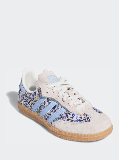 adidas Originals Blue Samba Og X Liberty London Comfort Closure Elastic Lace Trainers image 2