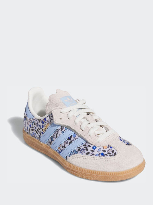 adidas Originals Blue Samba Og X Liberty London Comfort Closure Elastic Lace Trainers image 2