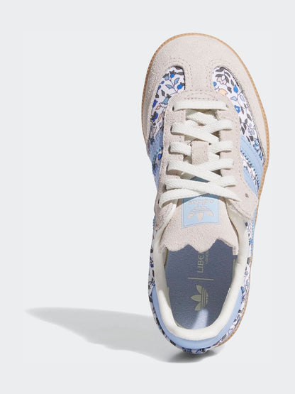 adidas Originals Blue Samba Og X Liberty London Comfort Closure Elastic Lace Trainers image 5