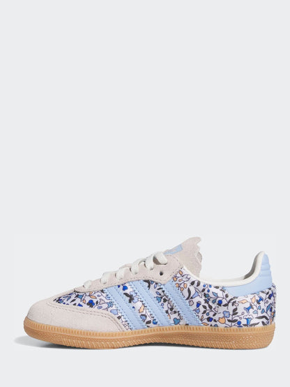 adidas Originals Blue Samba Og X Liberty London Comfort Closure Elastic Lace Trainers image 6