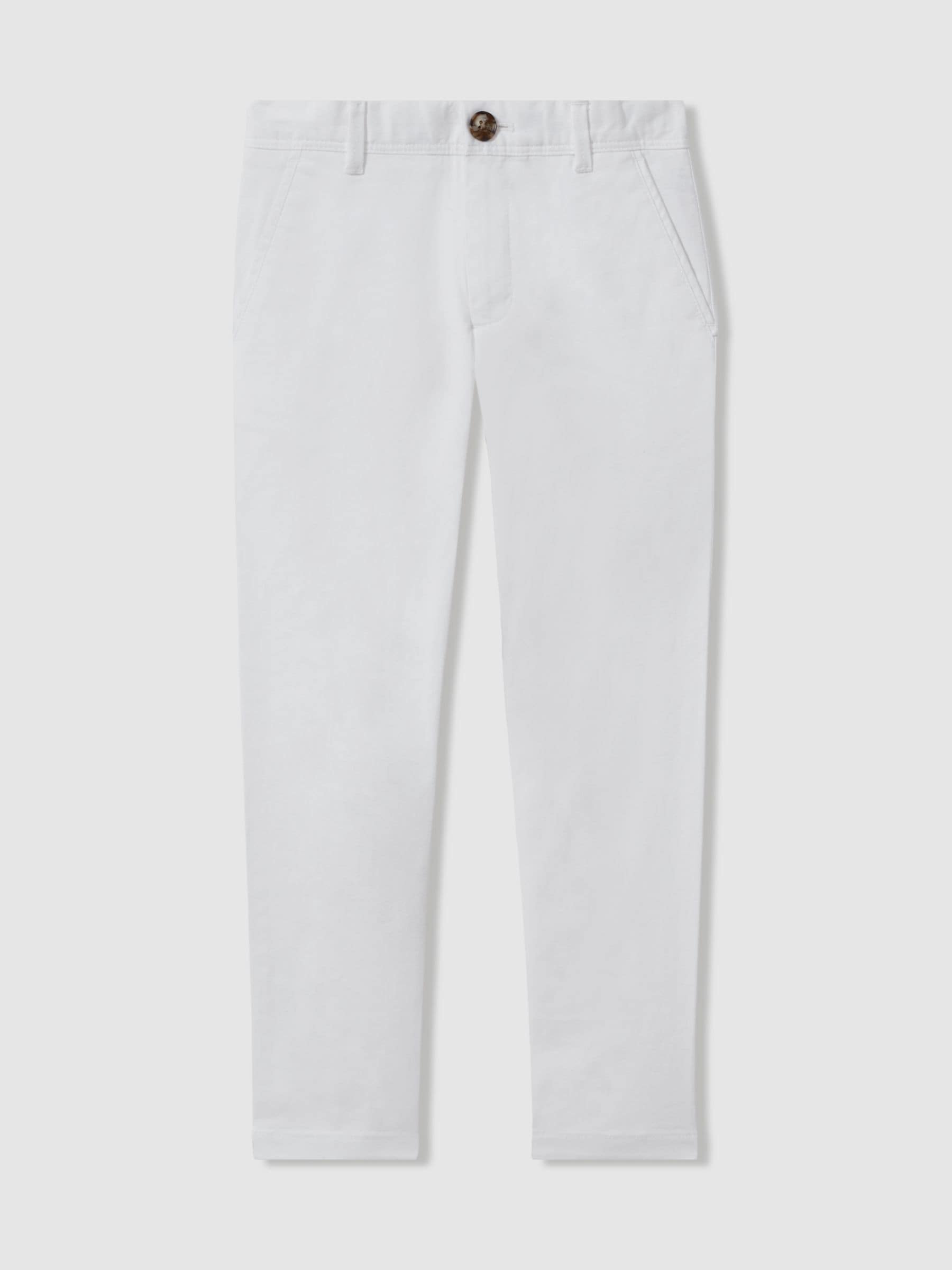 Reiss White Pitch 9-13 yrs Slim Fit Casual Chinos image 2