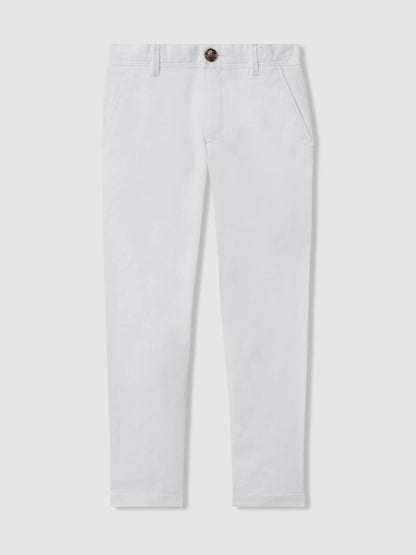 Reiss White Pitch 9-13 yrs Slim Fit Casual Chinos image 2
