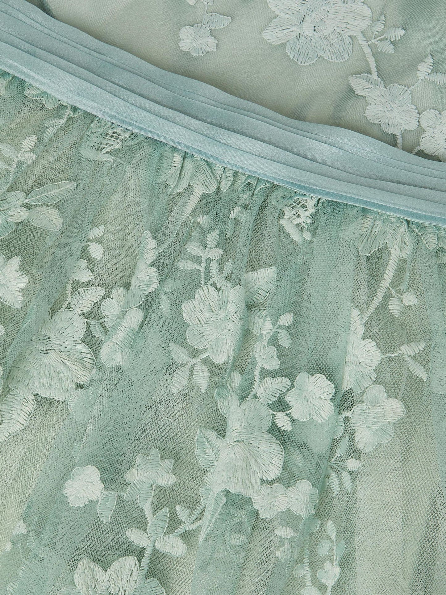 Monsoon Green Beatrice Floral Embroidered Party Dress image 4