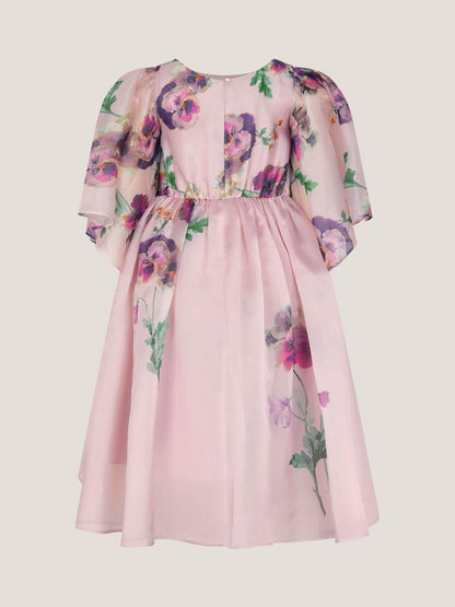 Monsoon Pink Pansy Print Party Dress image 3