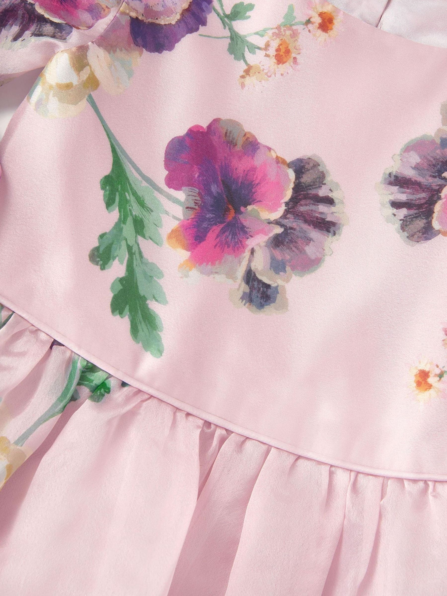 Monsoon Pink Pansy Print Party Dress image 4