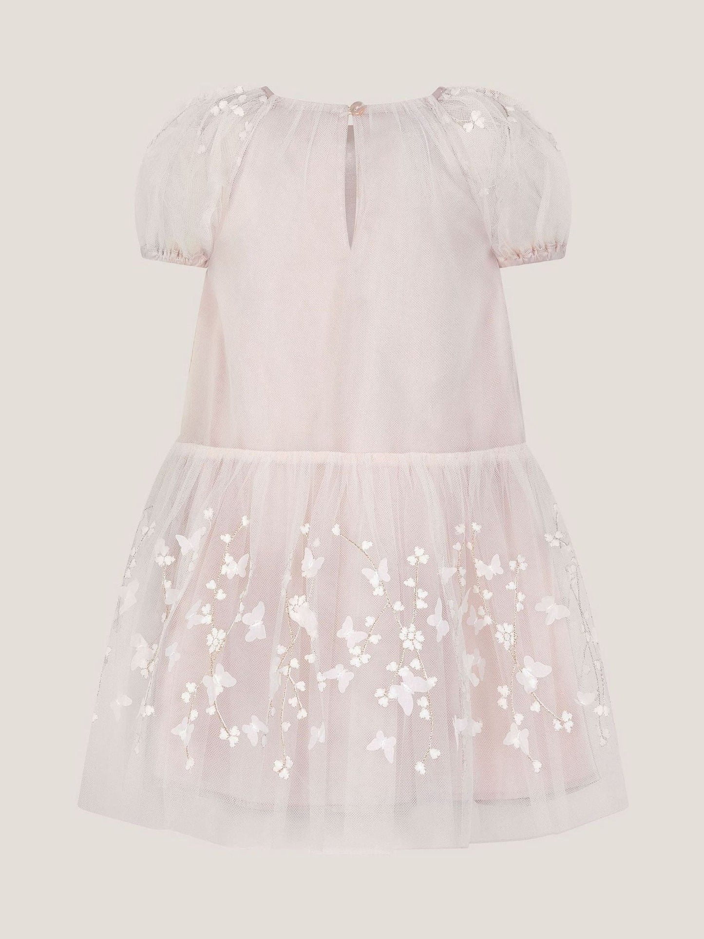 Monsoon Peach Baby Astrid Appliqué Butterfly Swing Dress image 3