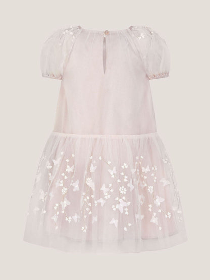 Monsoon Peach Baby Astrid Appliqué Butterfly Swing Dress image 3