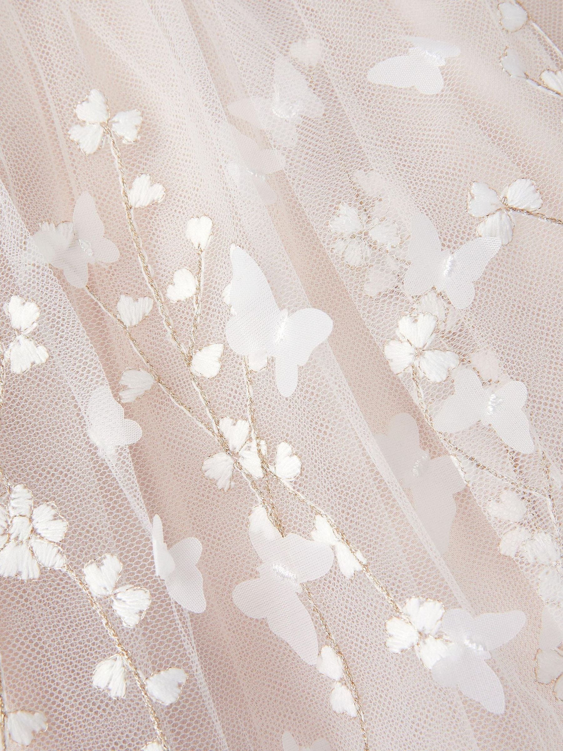 Monsoon Peach Baby Astrid Appliqué Butterfly Swing Dress image 4