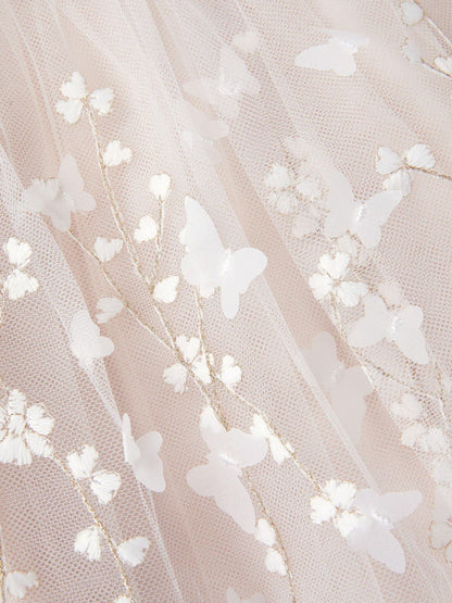 Monsoon Peach Baby Astrid Appliqué Butterfly Swing Dress image 4