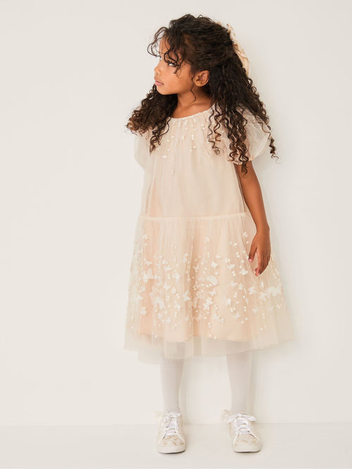 Monsoon Cream Astrid Appliqué Butterfly Swing Dress image 1