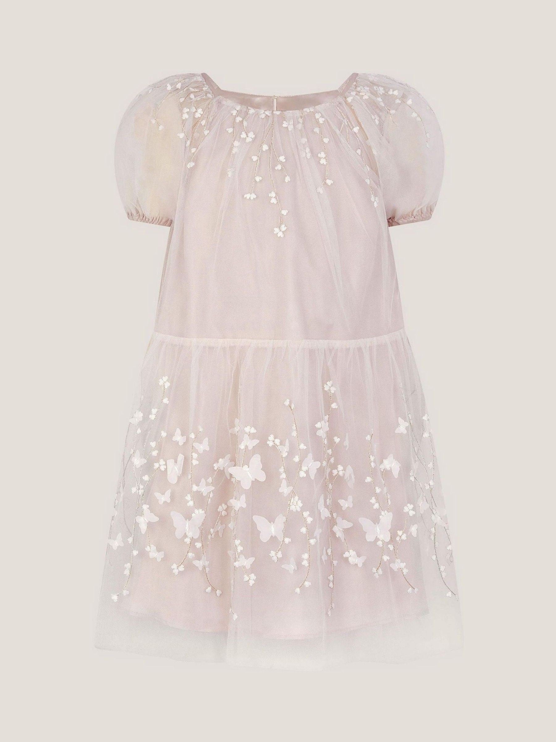 Monsoon Cream Astrid Appliqué Butterfly Swing Dress image 2