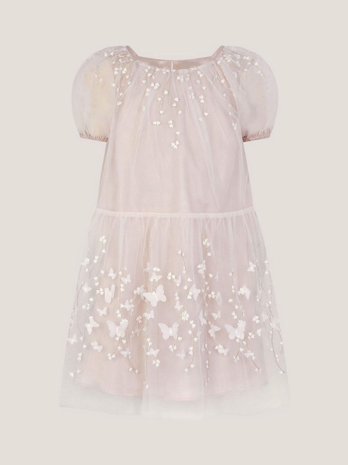 Monsoon Cream Astrid Appliqué Butterfly Swing Dress image 2
