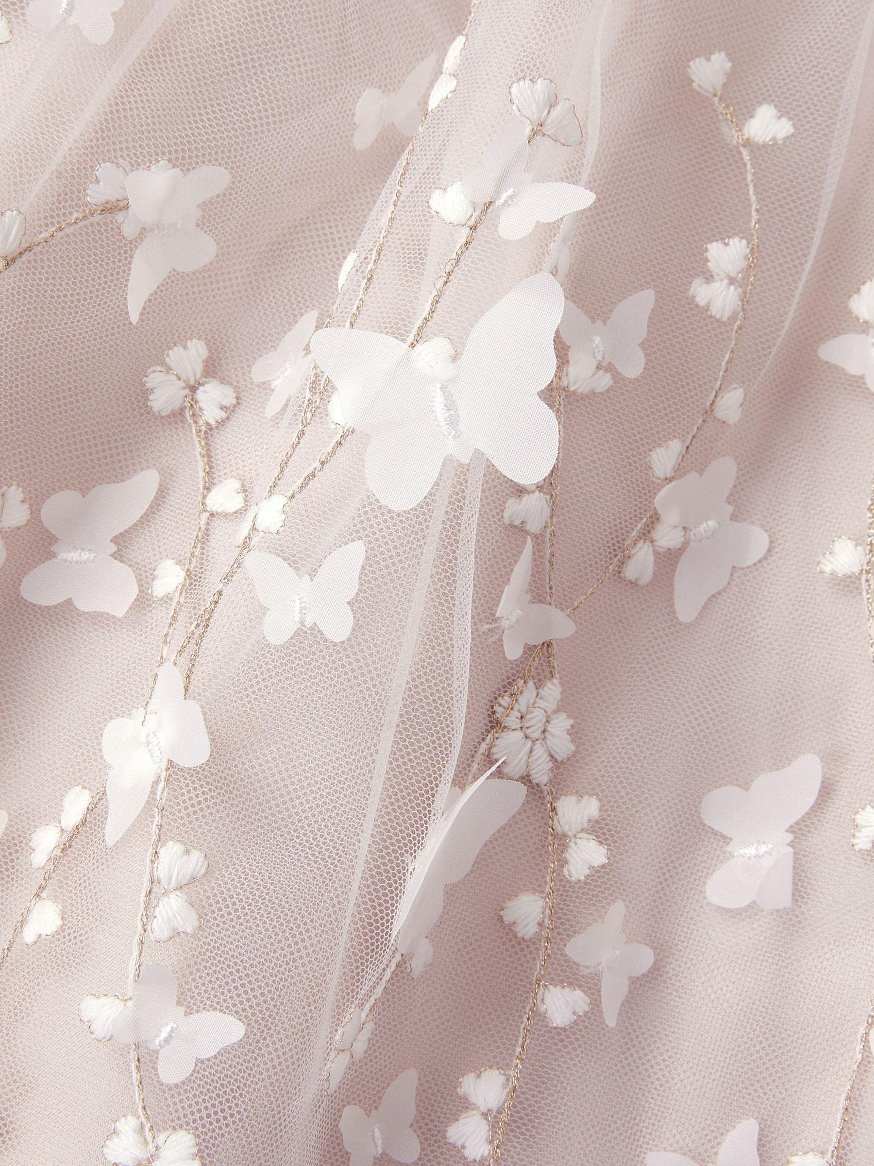Monsoon Cream Astrid Appliqué Butterfly Swing Dress image 4