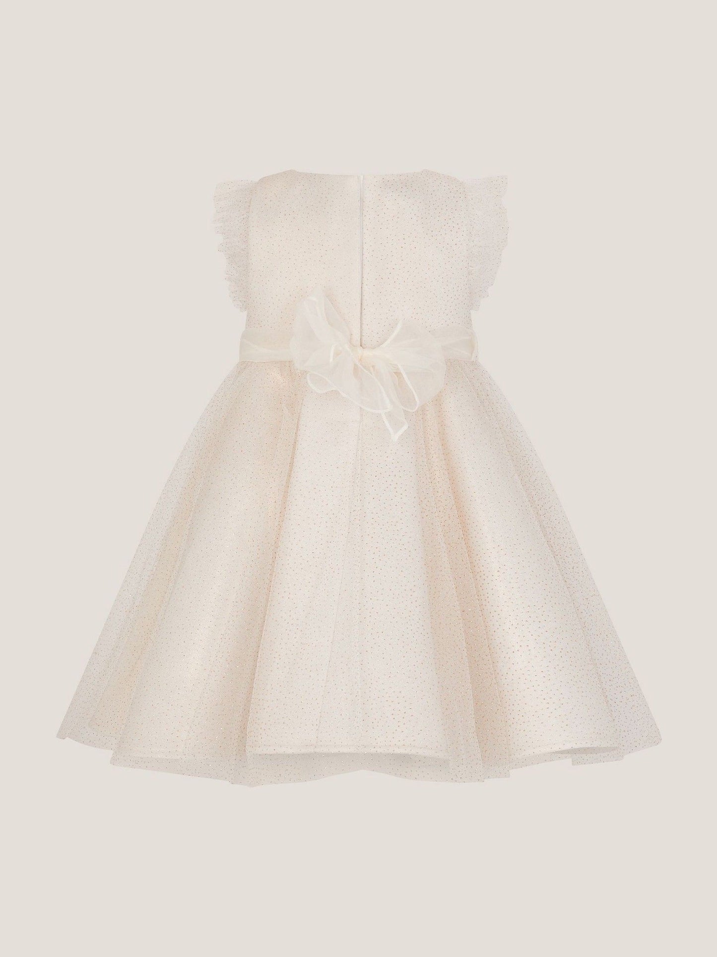 Monsoon Gold Baby Principesa Appliqué Rose Sparkle Dress image 3
