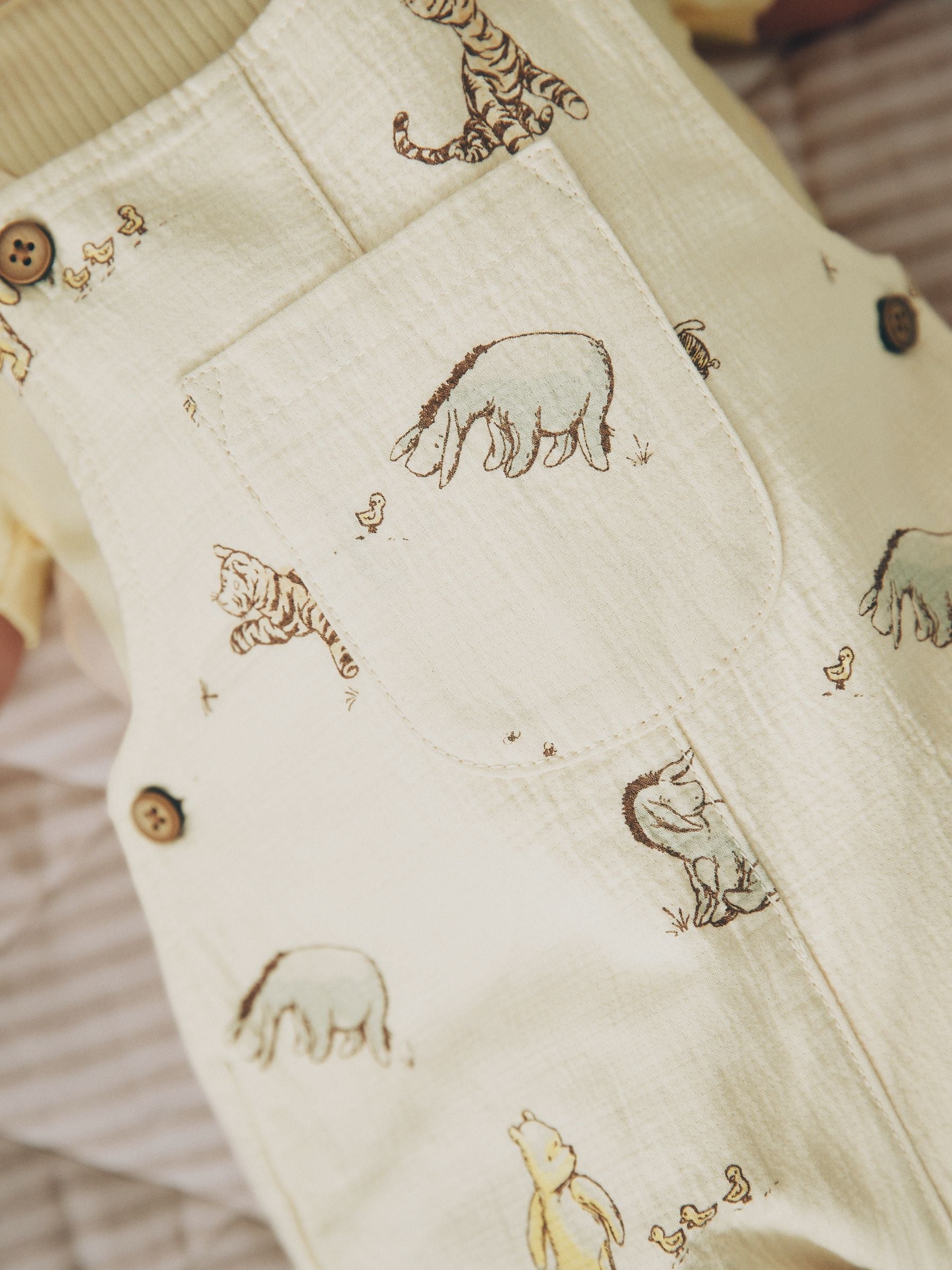 Neutral Winnie The Pooh Baby Dungaree and Bodysuit Set (0mths-2yrs) image 5