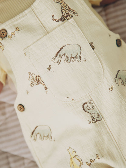 Neutral Winnie The Pooh Baby Dungaree and Bodysuit Set (0mths-2yrs) image 5
