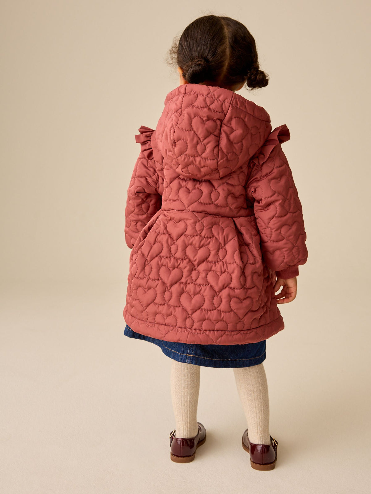 Dsiney Kidz - Dark Pink Shower Resistant Skirted Quilted Coat (3mths-7yrs) image 4