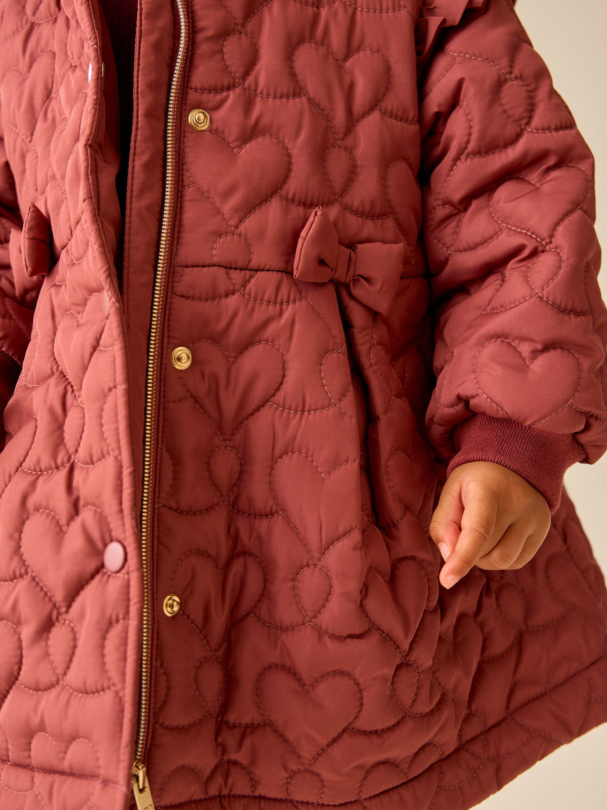 Dsiney Kidz - Dark Pink Shower Resistant Skirted Quilted Coat (3mths-7yrs) image 5