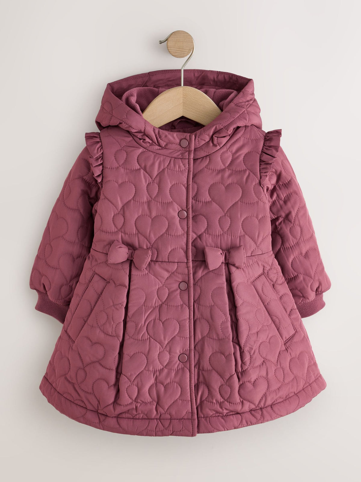 Dsiney Kidz - Dark Pink Shower Resistant Skirted Quilted Coat (3mths-7yrs) image 6