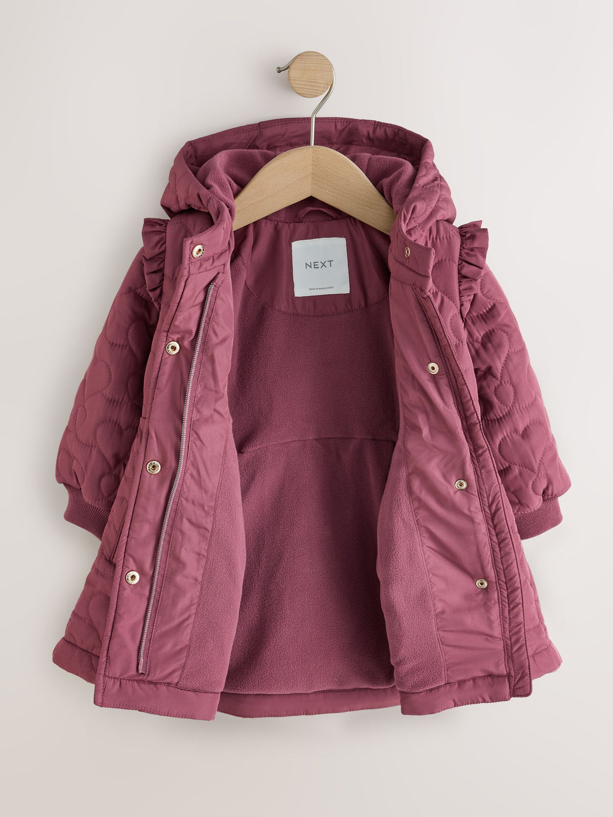 Dsiney Kidz - Dark Pink Shower Resistant Skirted Quilted Coat (3mths-7yrs) image 7