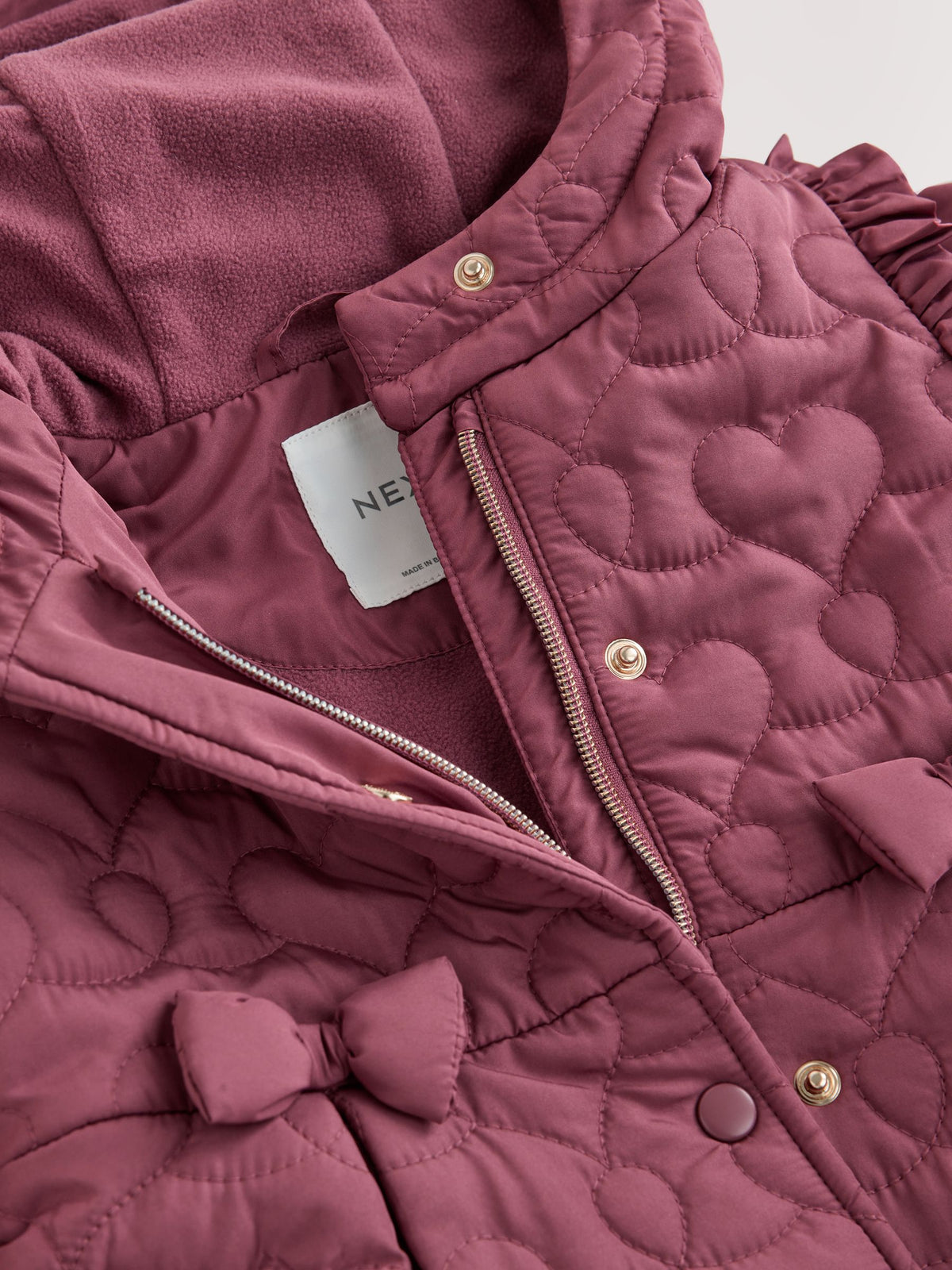 Dsiney Kidz - Dark Pink Shower Resistant Skirted Quilted Coat (3mths-7yrs) image 9