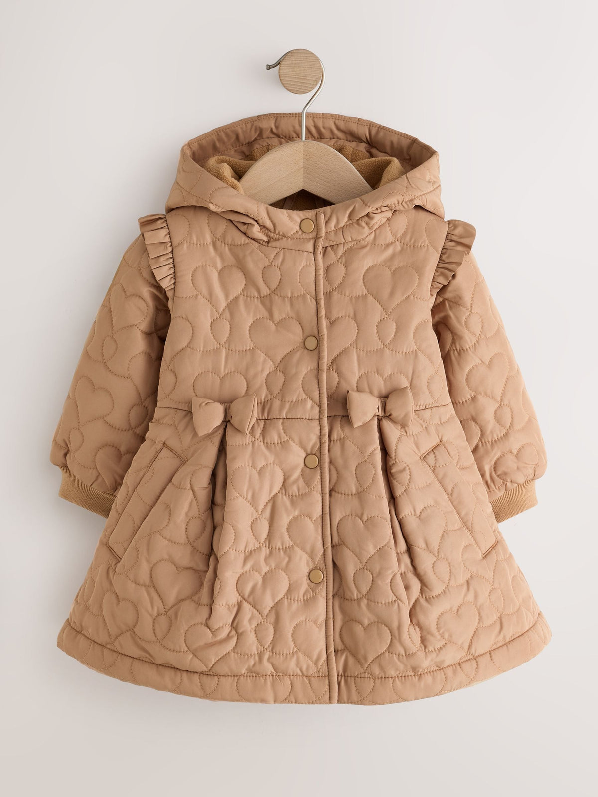 Dsiney Kidz - Caramel Brown Shower Resistant Skirted Quilted Coat (3mths-7yrs) image 5