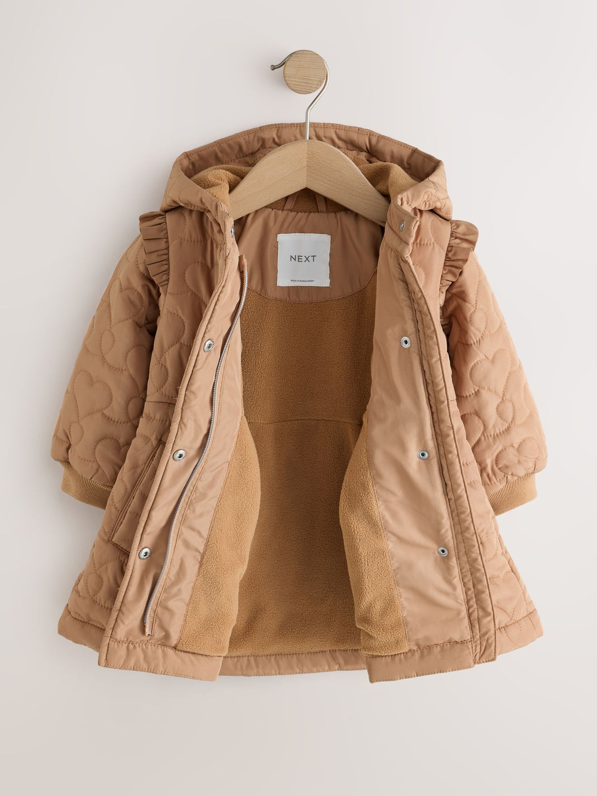 Dsiney Kidz - Caramel Brown Shower Resistant Skirted Quilted Coat (3mths-7yrs) image 6