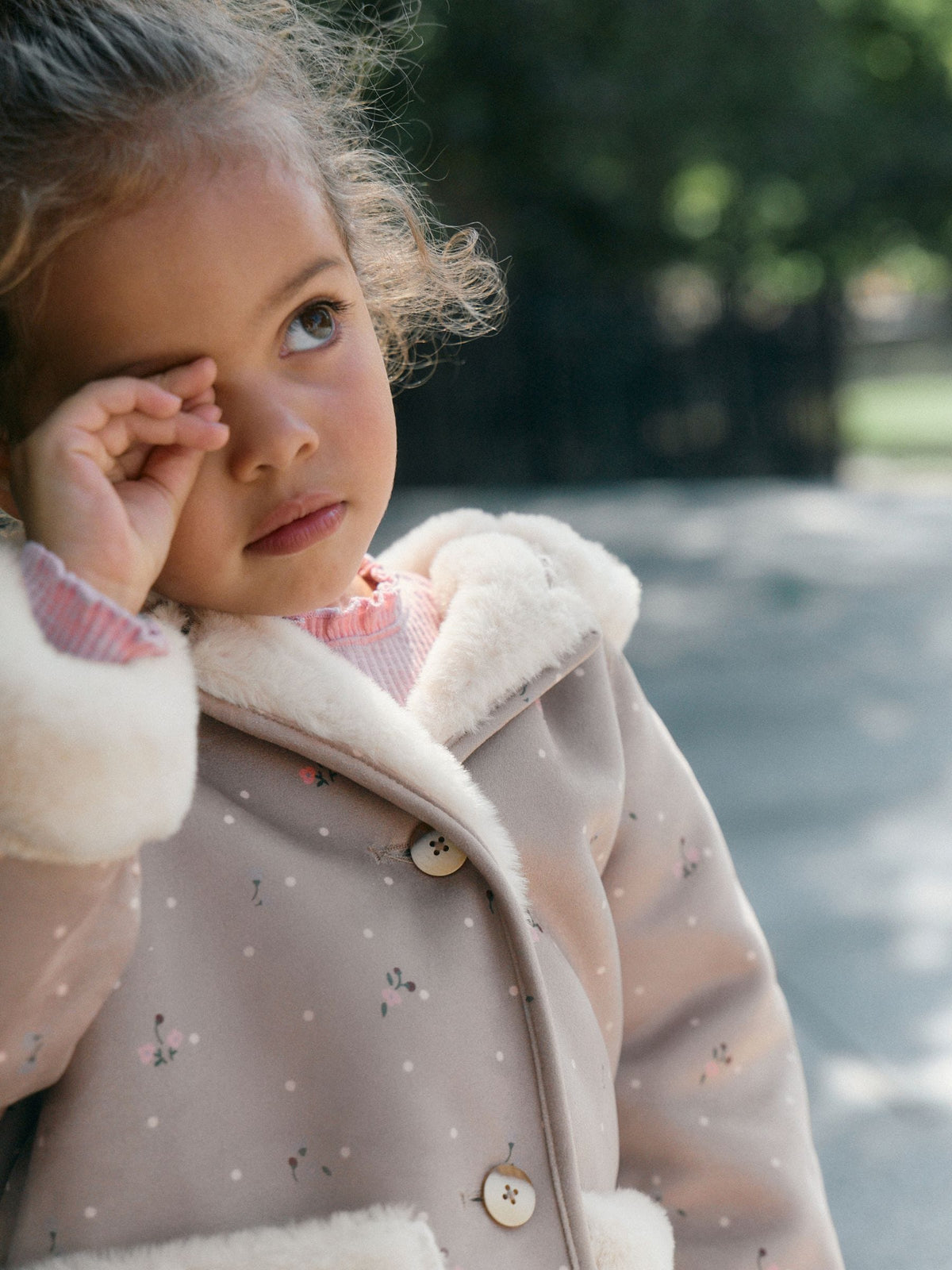 Dsiney Kidz - Neutral Faux Shearling Coat (12mths-7yrs) image 6