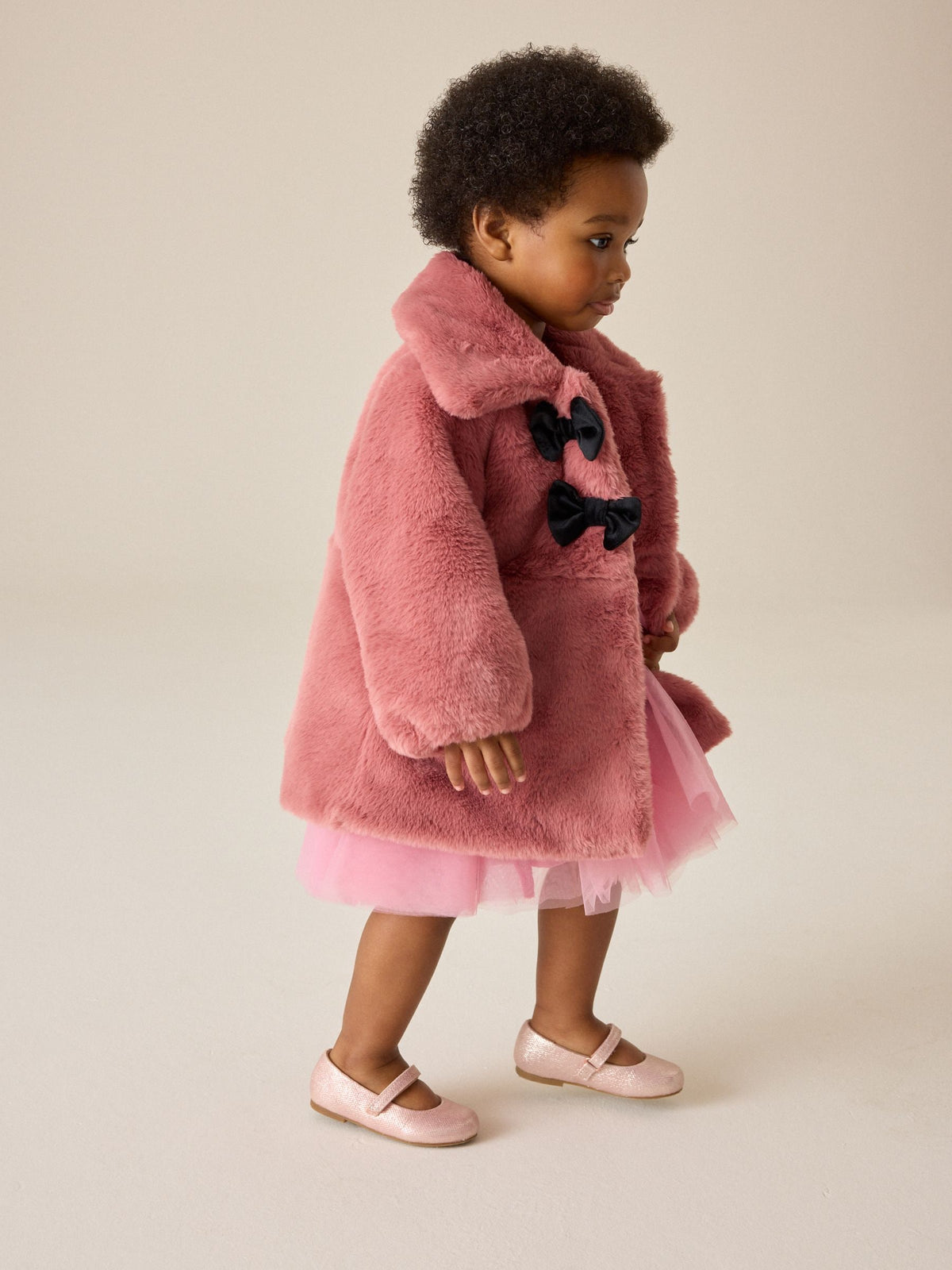 Dsiney Kidz - Pink Skirted Faux Fur Coat (12mths-7yrs) image 2