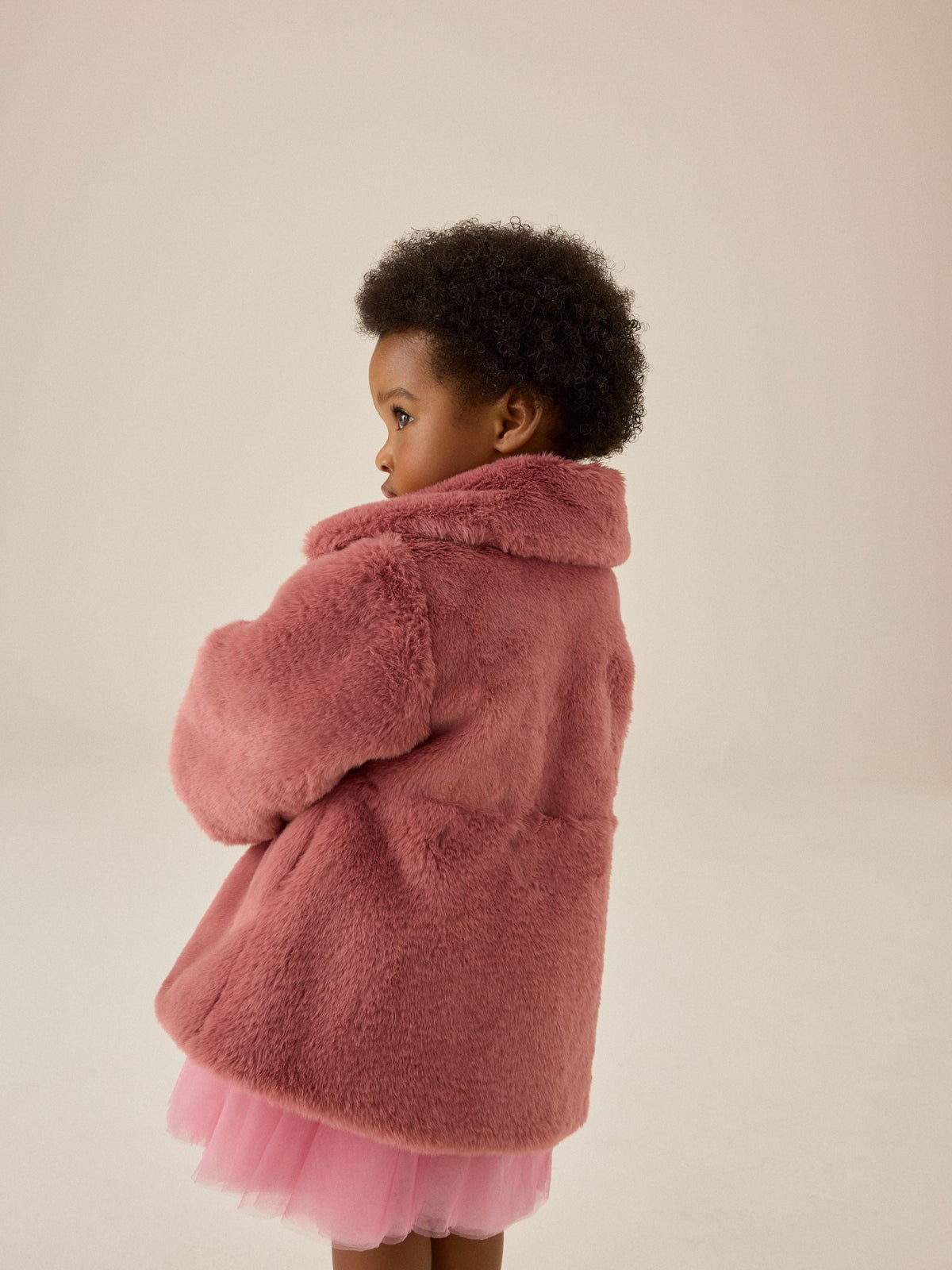 Dsiney Kidz - Pink Skirted Faux Fur Coat (12mths-7yrs) image 4