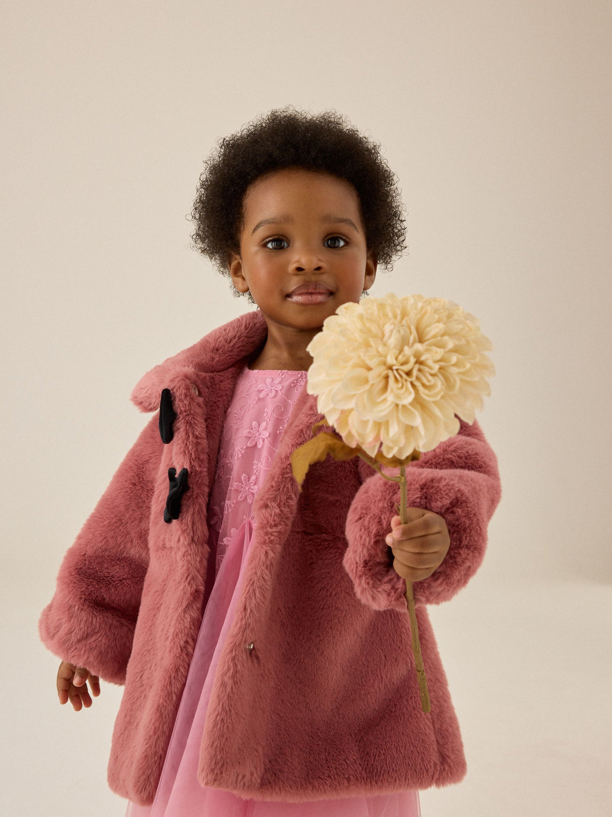 Dsiney Kidz - Pink Skirted Faux Fur Coat (12mths-7yrs) image 5
