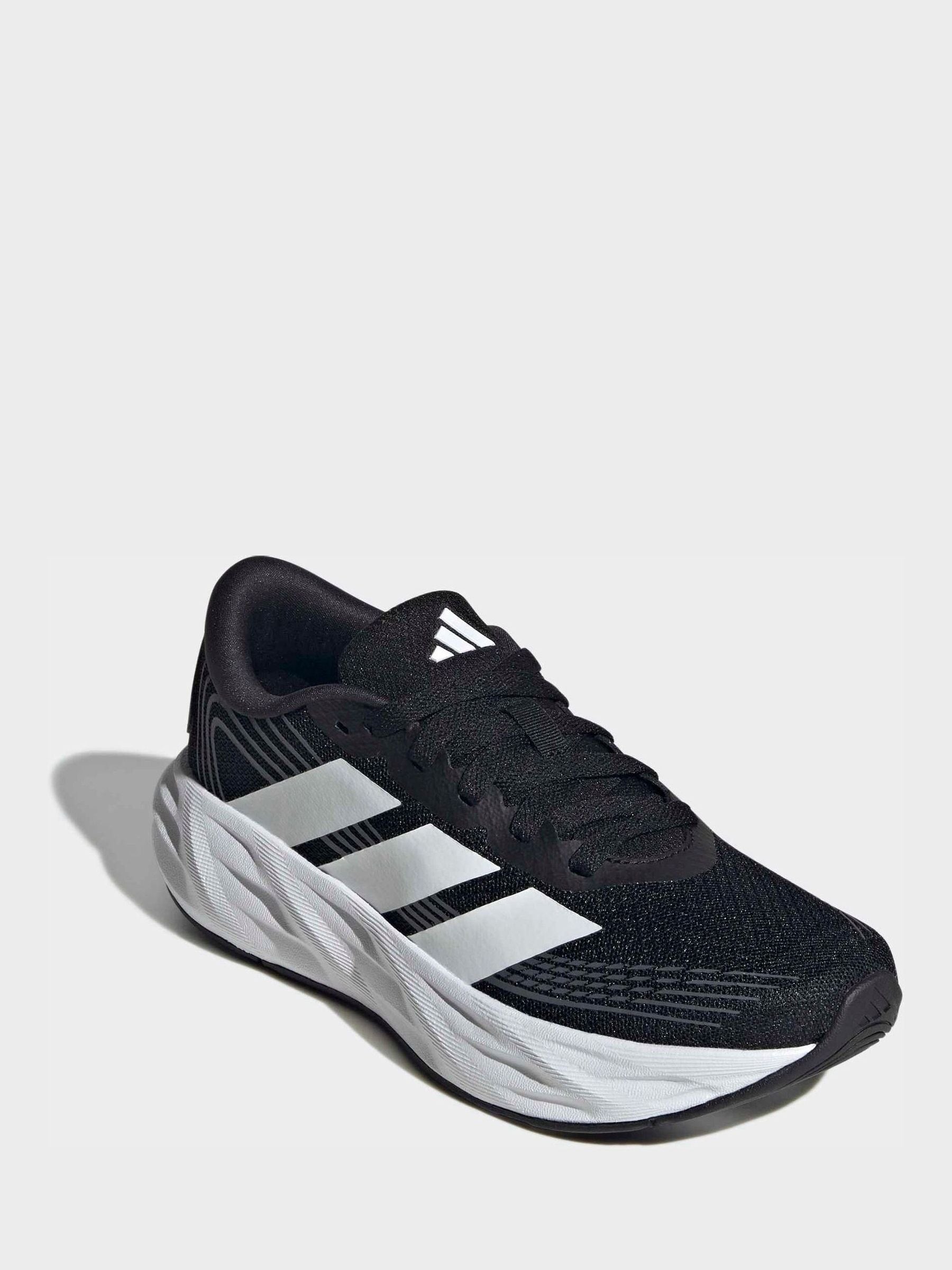 adidas Black/White Galaxy 8 Junior Trainers image 1