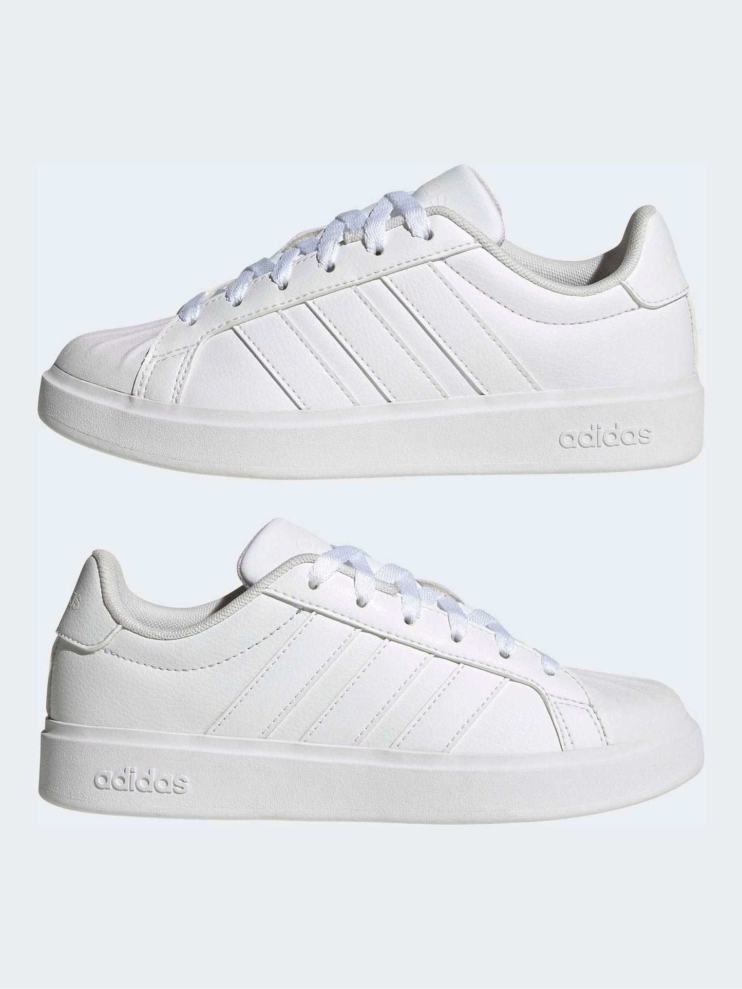 adidas White Streettalk Junior Trainers image 5