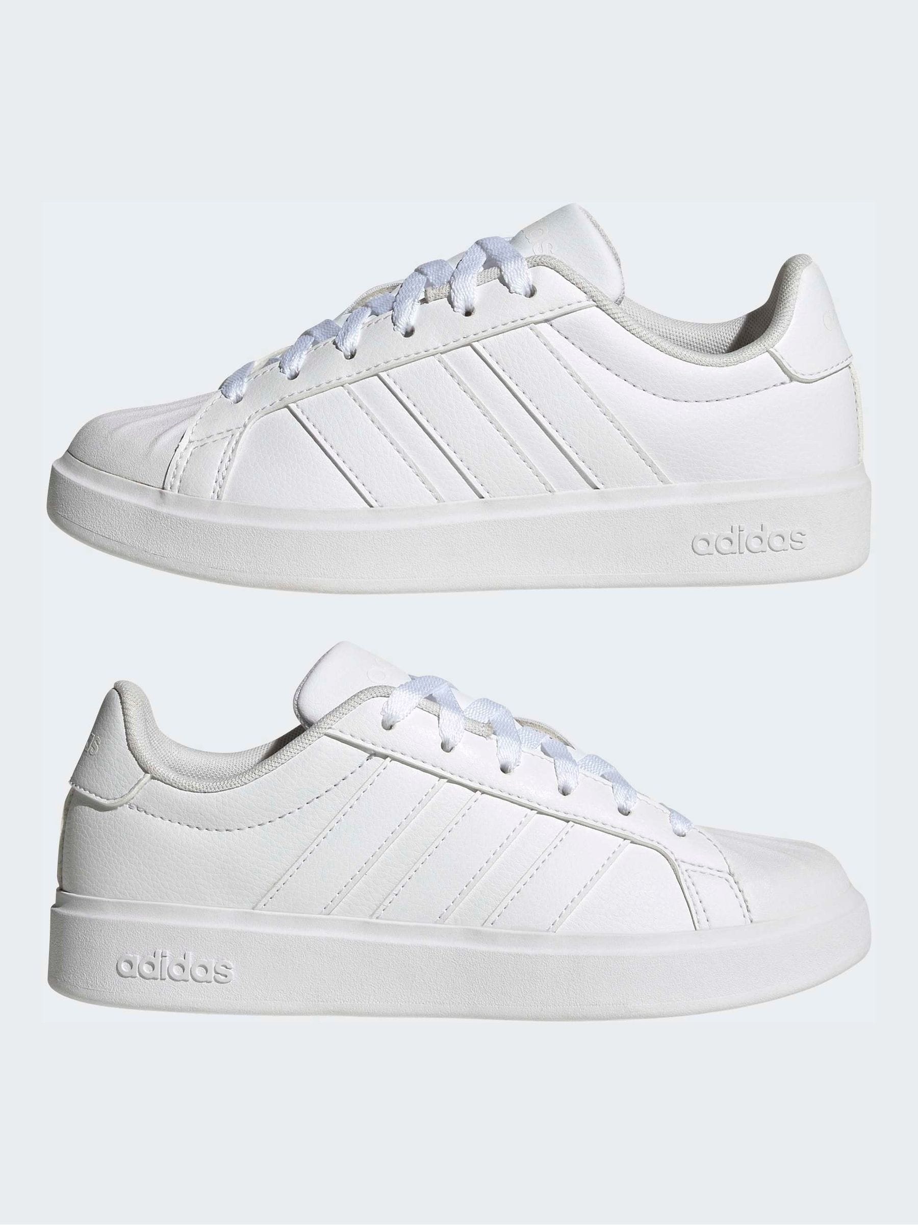 adidas White Streettalk Junior Trainers image 5