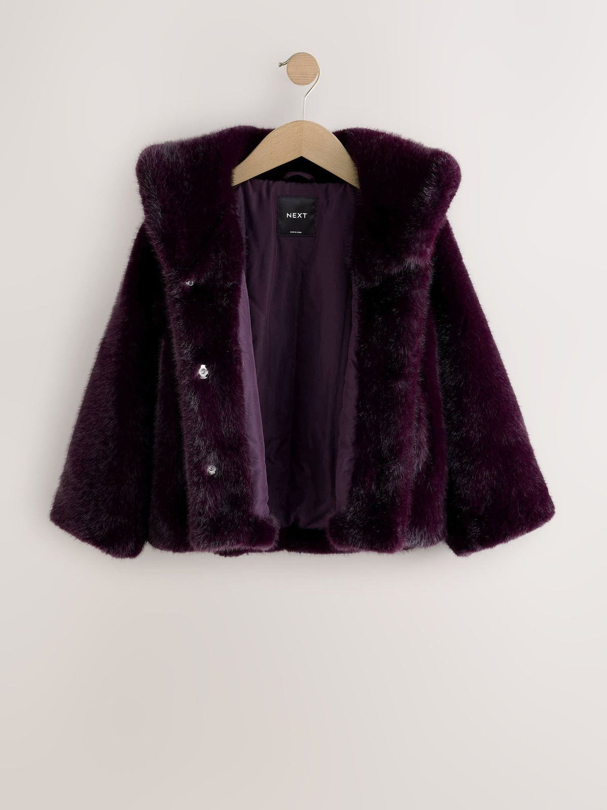 Dark Purple Faux Fur Coat (3-16yrs) - image 7