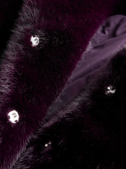 Dark Purple Faux Fur Coat (3-16yrs) - image 9
