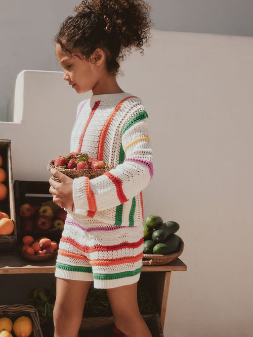 Dsiney Kidz - Rainbow Knitted Top & Shorts Set (3-16yrs) image 1