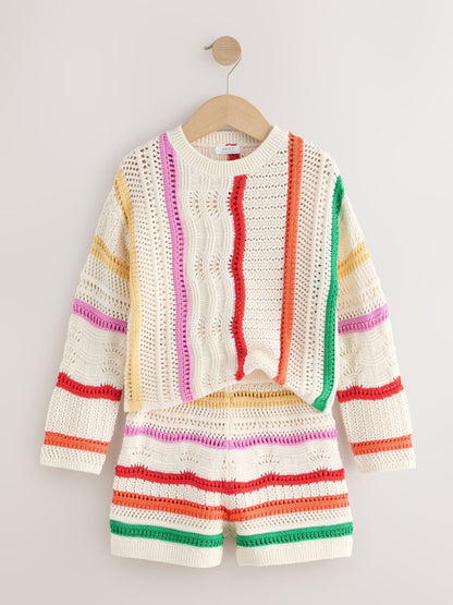 Dsiney Kidz - Rainbow Knitted Top & Shorts Set (3-16yrs) image 12