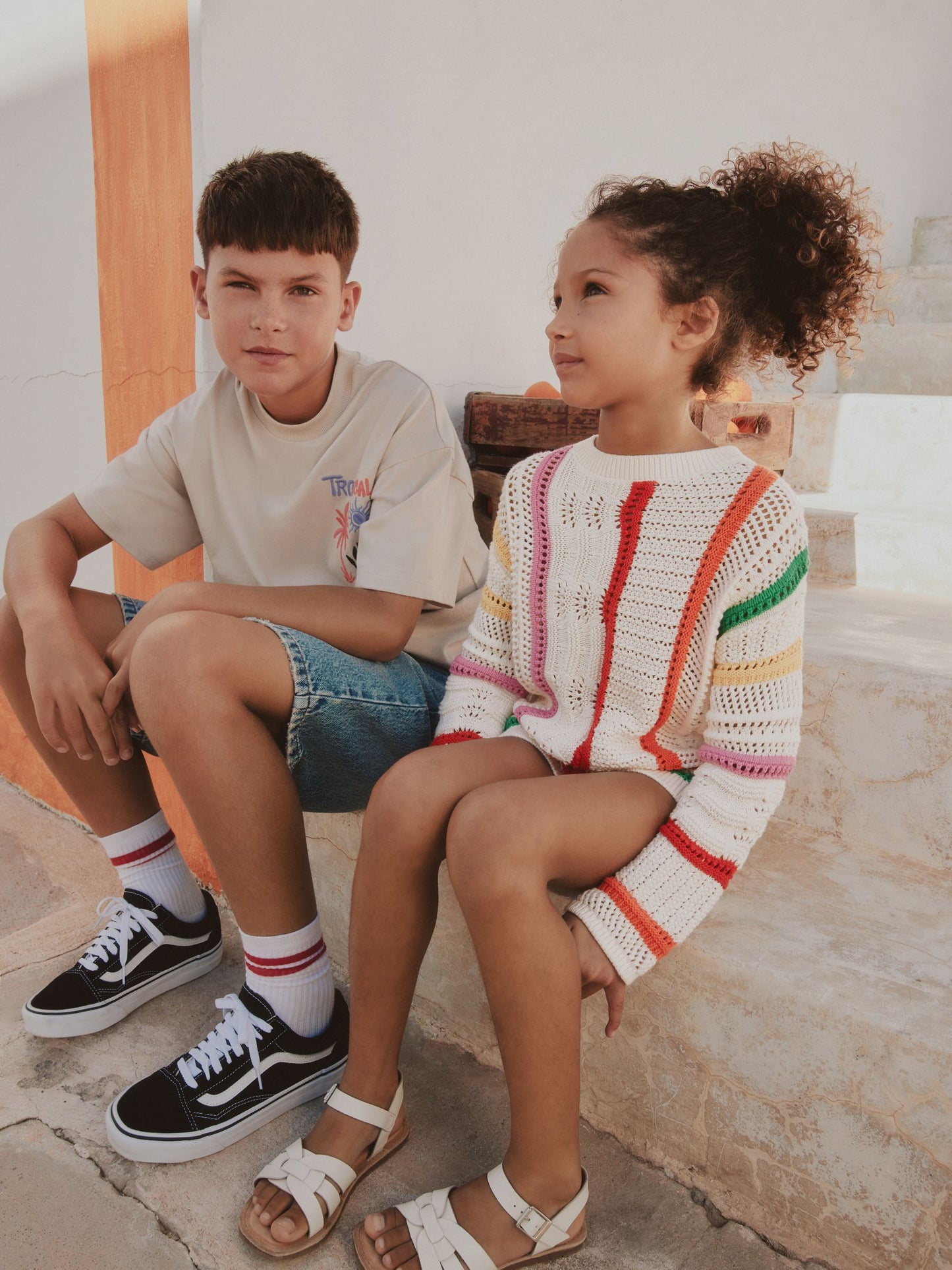 Dsiney Kidz - Rainbow Knitted Top & Shorts Set (3-16yrs) image 5