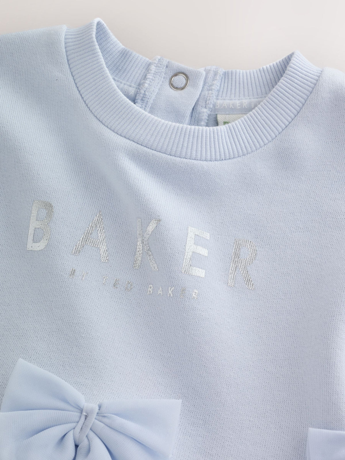 Baker by Ted Baker Blue Bow Mesh Godet Sweat Dress - image 11
