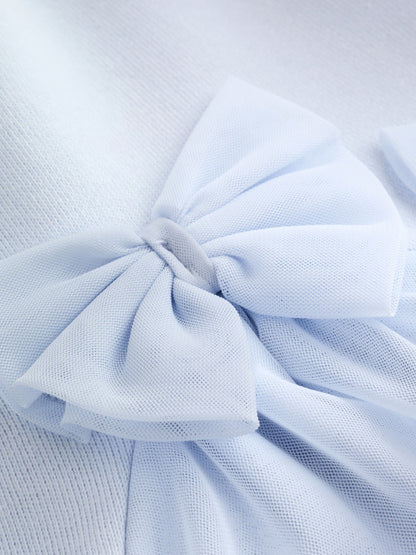 Baker by Ted Baker Blue Bow Mesh Godet Sweat Dress - image 16