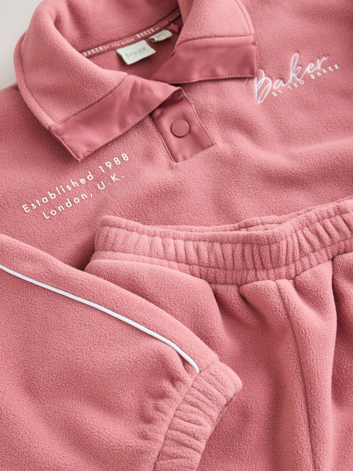 Baker by Ted Baker Pink Micro Fleece Funnel Neck Top & Jogger set - image 11